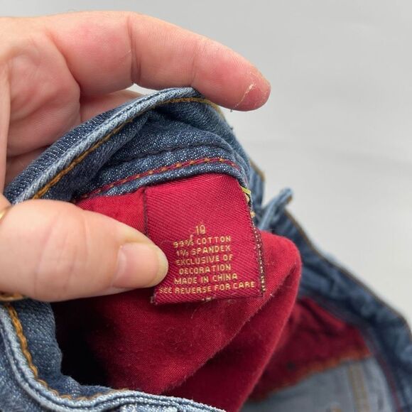 Sasson Womens Vintage Jeans Stretch Flap Pocket Tapered Leg Medium Wash Blue 10 - Picture 6 of 13